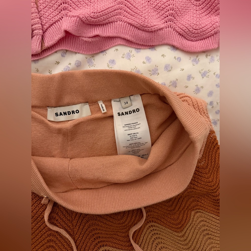 Sandro knit set - can sell together or separately - shorts size 34 - cardigan 0 - Picture 4 of 4